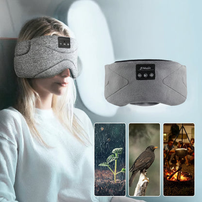 Antifaz SomniaDrop para viajes y avión — bloqueo luz total